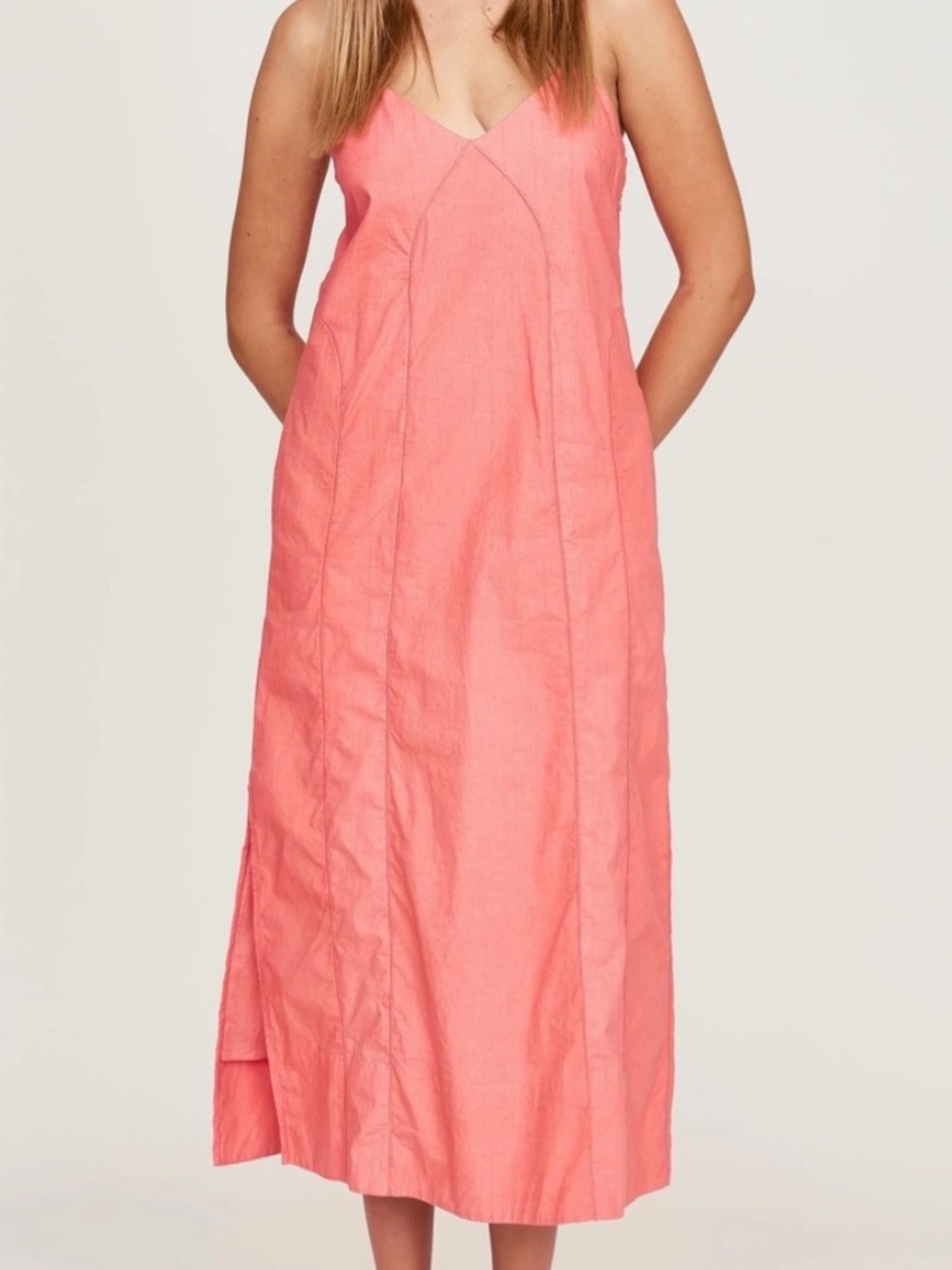 Mirth Clement Women's Coral Midi Slip Dress